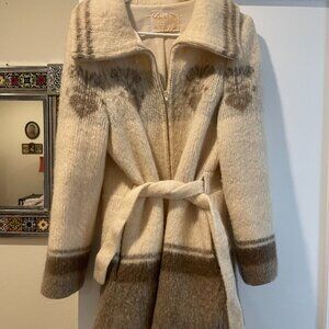 Icelandic sweater jacket off-white vintage L